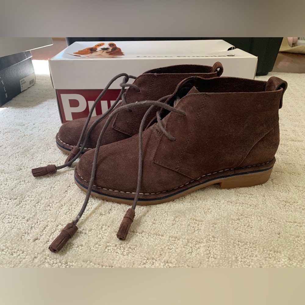 Puma Brown Chukka Boots with Suede Finish